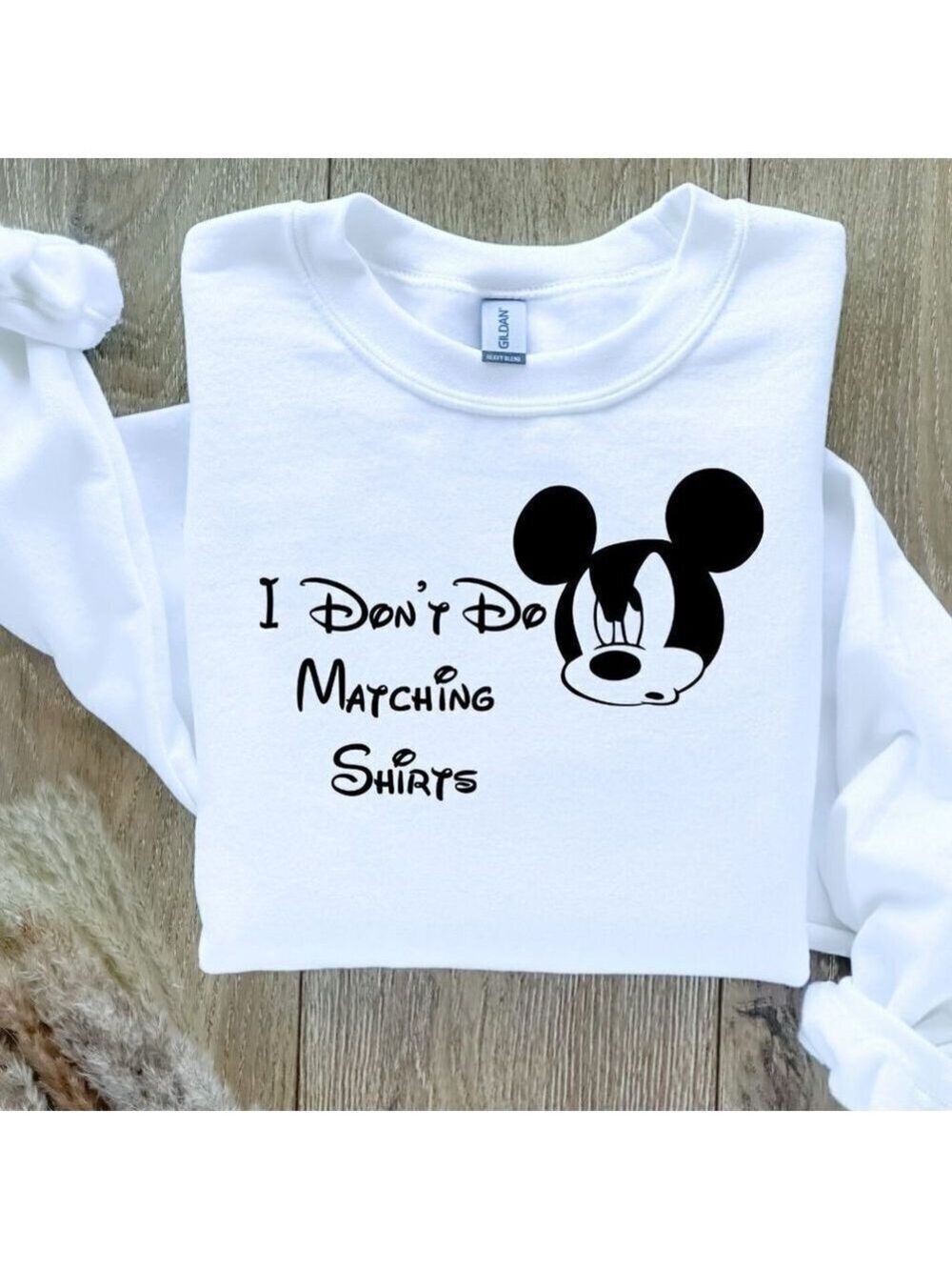 Disney "I Don't Do Matching Shirts" Mickey Mouse Sweatshirt Sweater